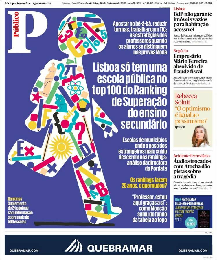 Portada de Público (Portugal)