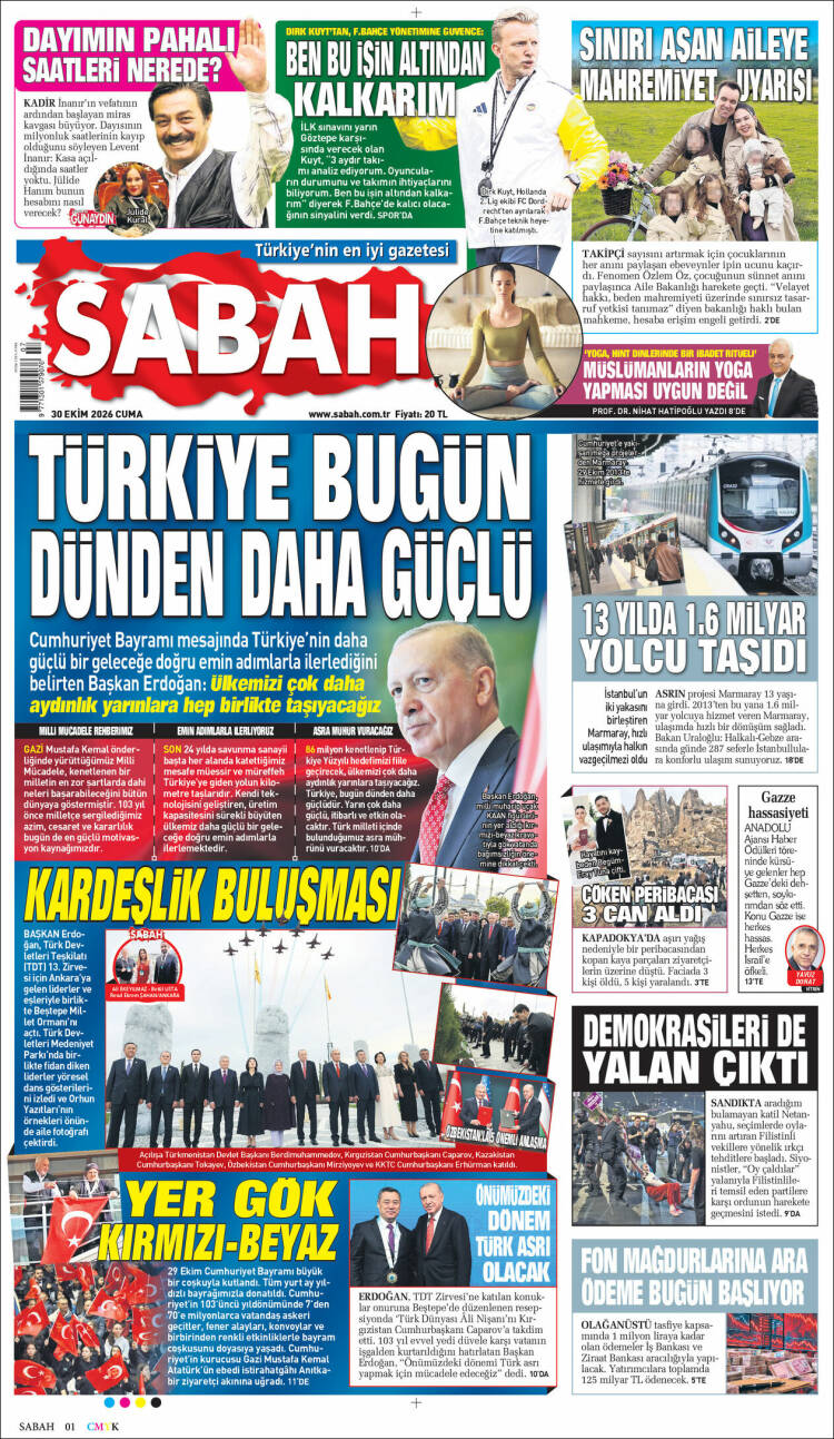 Portada de Sabah (Turqu&iacute;a)
