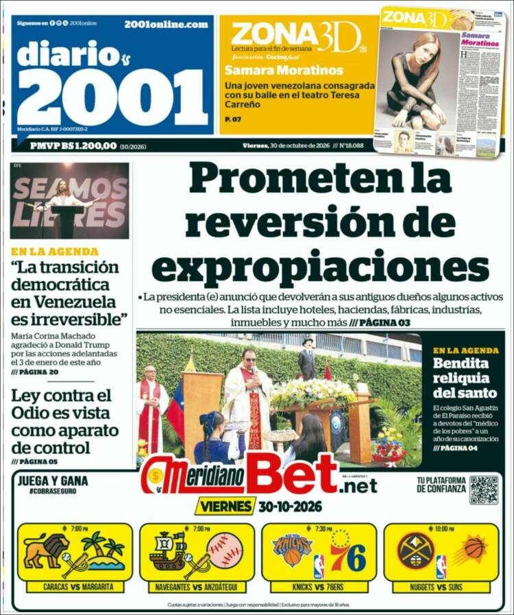 Portada de 2001 - Dosmiluno (Venezuela)