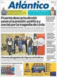 Portada de Atlántico Diario (Espagne)