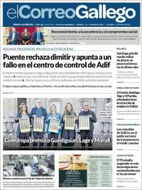 Portada de El Correo Gallego (Espagne)