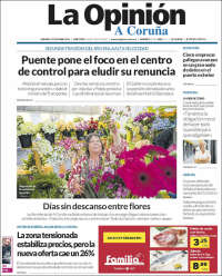 Portada de La Opinión de A Coruña (Espagne)