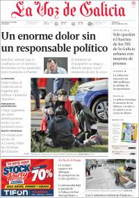 Portada de La Voz de Galicia (Espagne)