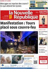 Portada de La Nouvelle Republique (France)