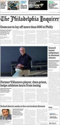 Portada de Philadelphia Inquirer (USA)