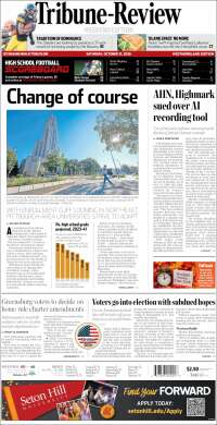 Portada de Tribune-Review (USA)